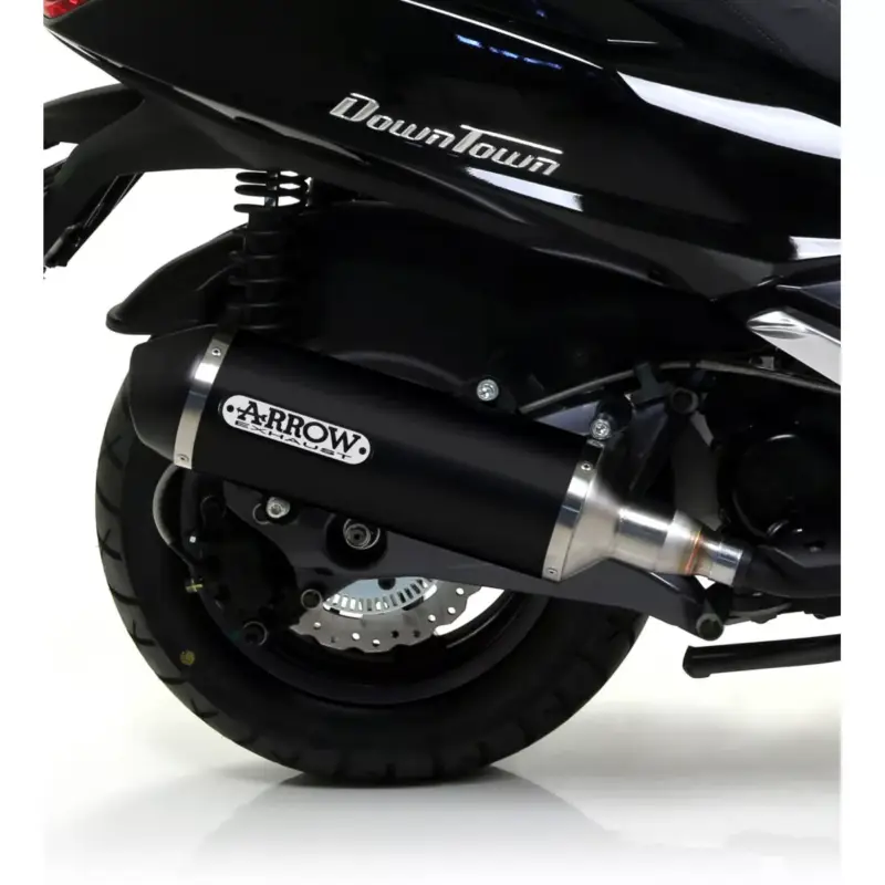 Super Prix Silencieux URBAN ARROW 53533ANN Aluminium Dark, avec embout inox Noir, pour Kymco Downtown 350i 2016 et +