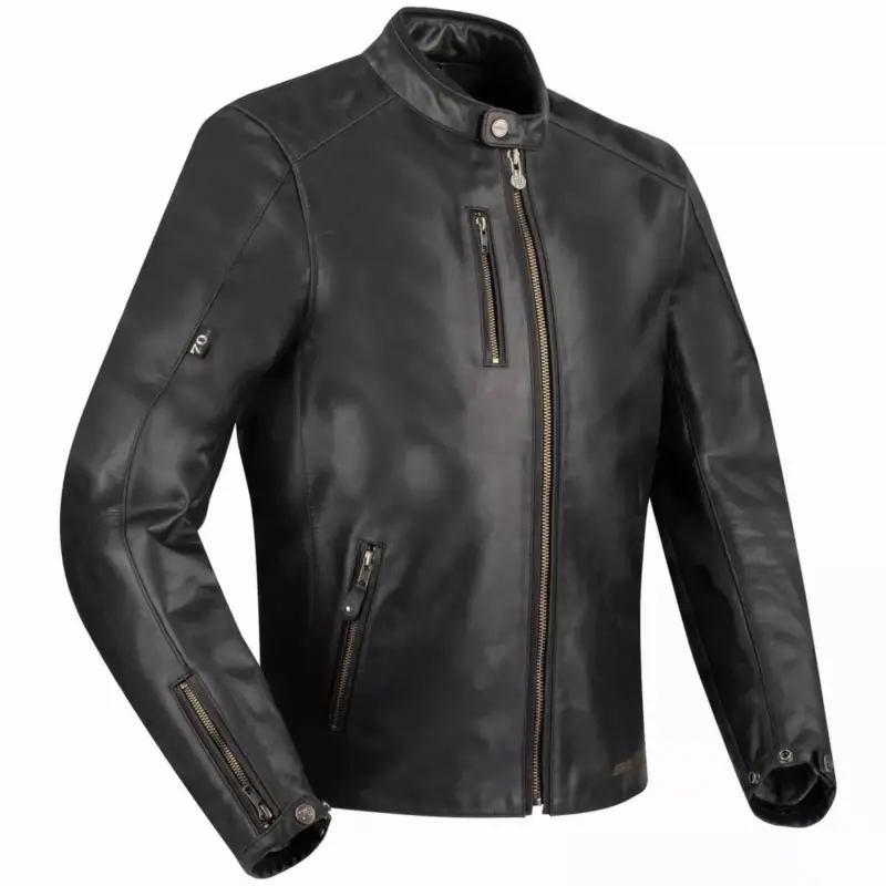 Vente Directe Blouson moto cuir SEGURA Laxey Noir