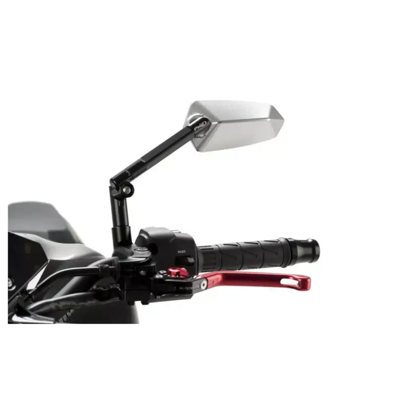 Nouveauté Rétroviseur Gauche F1.1 PUIG, Tige noire, Pas de vis universel M10, finition aluminium ou noir