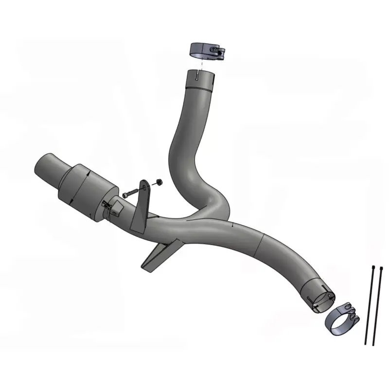 Marque Tube collecteur décatalyseur racing 80028 pour échappement LeoVince et origine sur Ducati Multistrada 950 / V2 / S