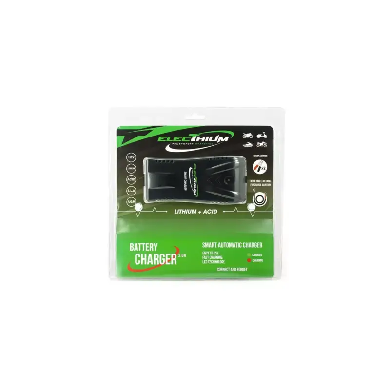 Vente Flash Electhium – Chargeur Batterie Moto et Scooter – Pour batterie Lithium & Acide