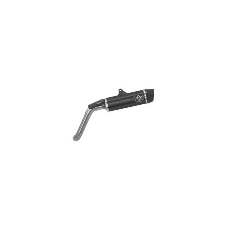 Remise Silencieux INDY RACE ARROW 72632AKN Aluminium Dark embout carbone pour Moto Guzzi V85TT 2019 et +