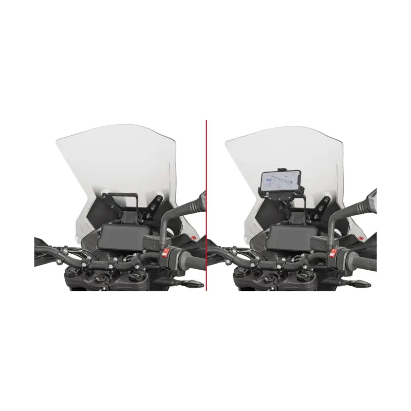 Acheter Direct Châssis support GPS FB7710 GIVI à monter derrière la bulle, pour KTM 790 Adventure 2019 et +, 890 Adventure 2021 et +