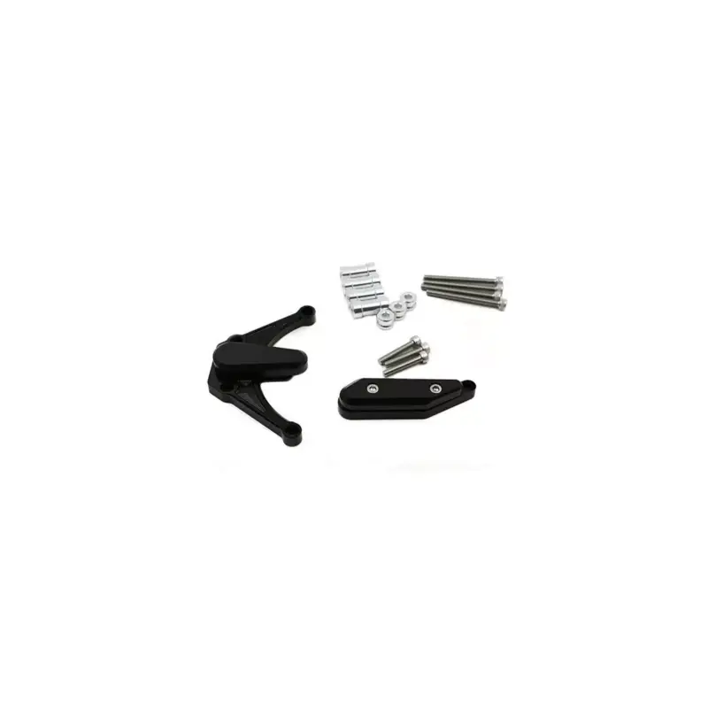 Top Vente Sifam – Kit Protection de Carters CNC Anodisés Noir R1 2009-2014 Gauche et Droit -Tampon Teflon