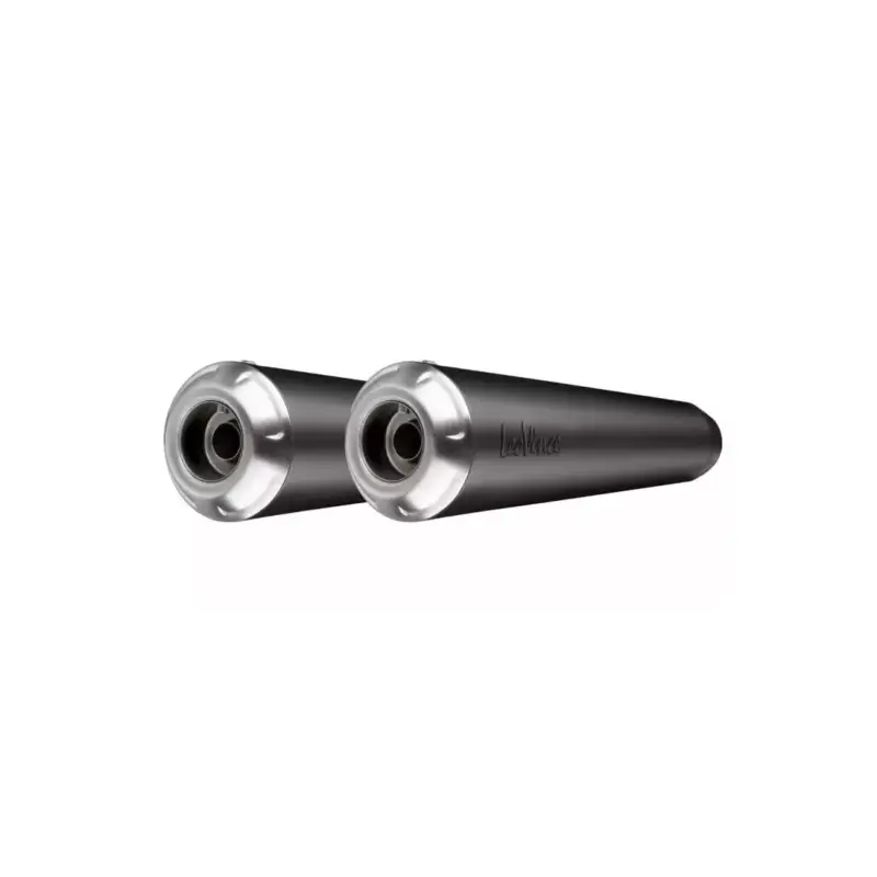 Silencieux (x2) Slip-On LeoVince CLASSIC RACER BLACK EDITION - Royal Enfield 650 Continental GT / Interceptor 2019 et + - Déstoc Promotion
