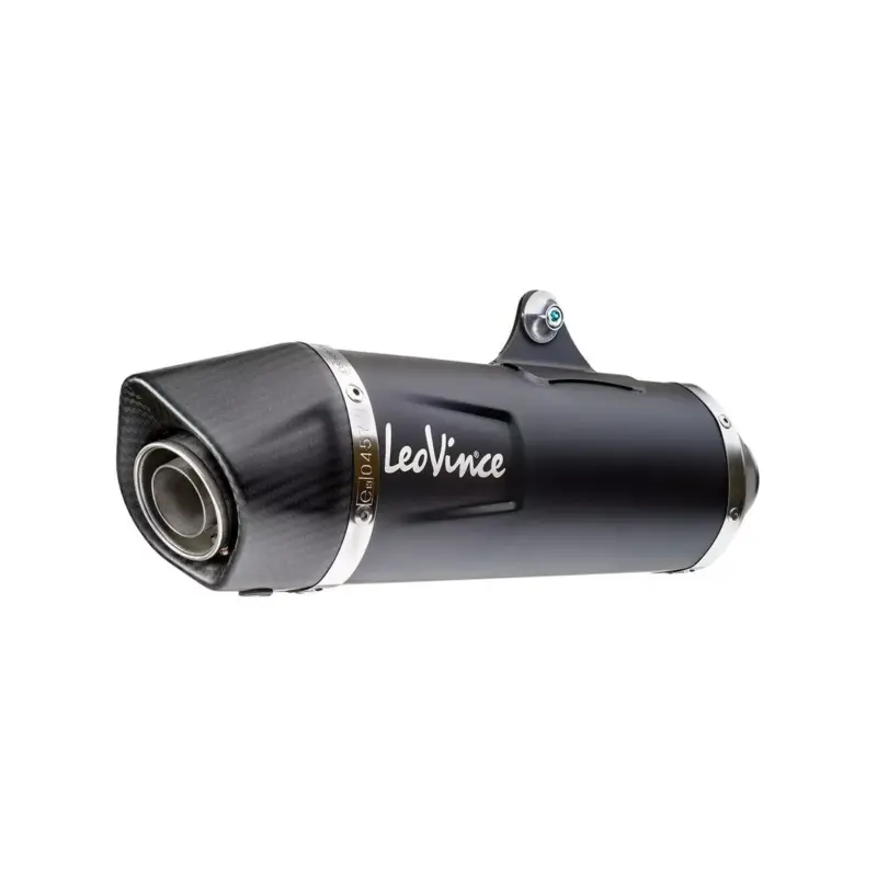 Dernier Modèle Échappement silencieux Slip-On LeoVince NERO Inox noir pour Honda XADV750 2017 et +, Forza 750 2021 et +