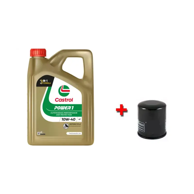 Pack vidange pour Yamaha XJ6 (huile Castrol POWER1 10W40 (4l) + filtre offert) Expédié Aujourd’hui
