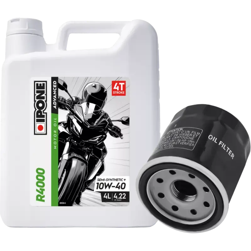 Affaire À Saisir Pack vidange pour Suzuki SV 650, Gladius 650 et SV 1000 (huile Ipone R4000 10W40 (4l) + filtre offert)