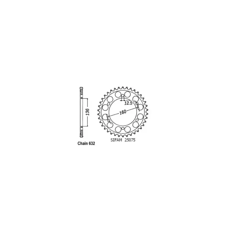 Must-Have Sifam – Couronne Gpz 1000 Rx 1986-1989 – 632 – 40 Dents – Similaire JTR500